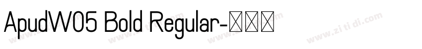 ApudW05 Bold Regular字体转换